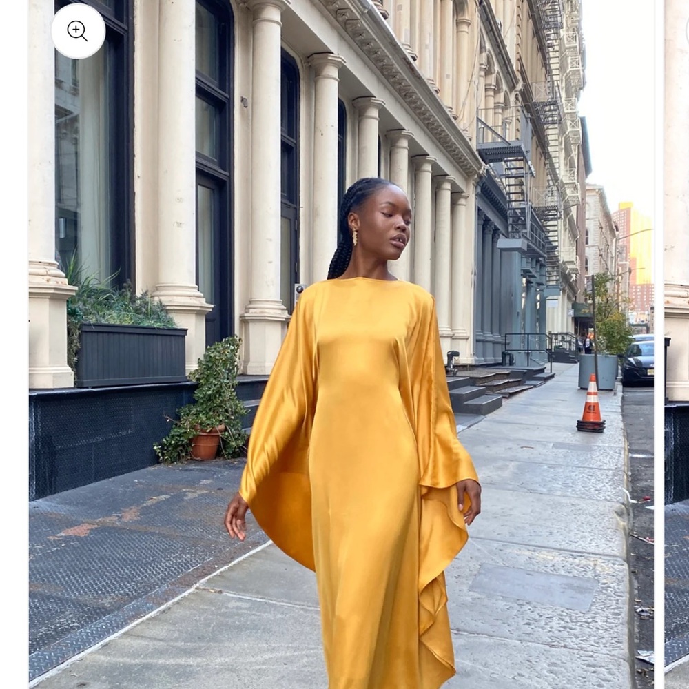 Honey Satin Kaftan Dress